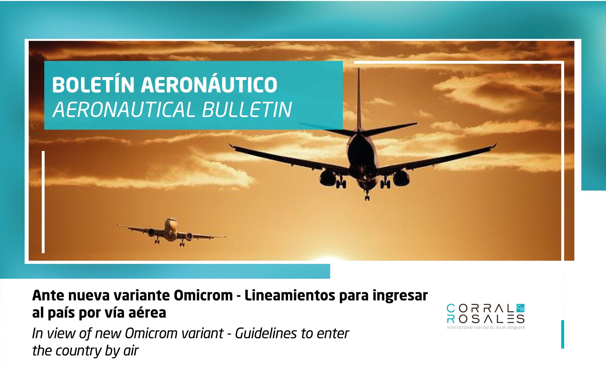 Ante nueva variante Omicrom - Lineamientos para ingresar al país por vía aérea - CorralRosales - Abogados Ecuador
