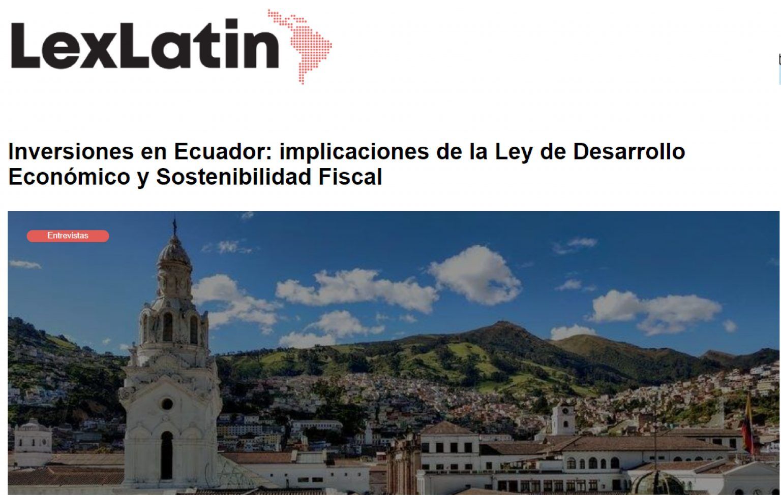 Inversiones en Ecuador implicaciones de la Ley de Desarrollo Económico